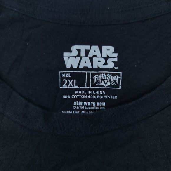 Star Wars Darth Vader Short Sleeve Graphic Pullover T Shirt Mens Size 2XL Black - Picture 4 of 11